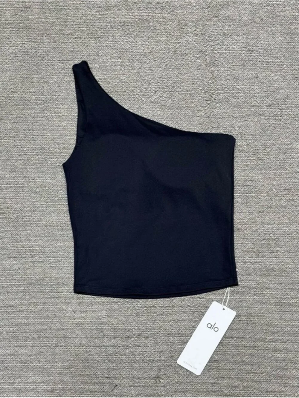 ALO Yoga One-Shoulder Tank Top in Black